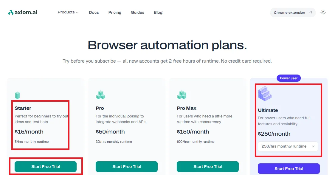 Axiom free trial offer